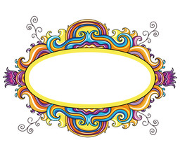 Floral curly frame (floral series)