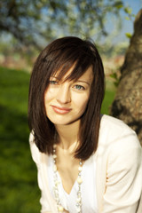 Fototapeta premium young bride on the nature