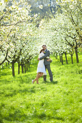 just married on the nature