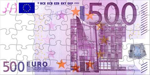 500 Euro Puzzle komplett