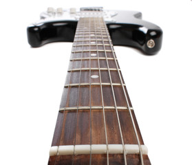 Electric guitar isolated on white. Beautiful instrument