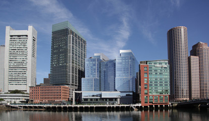 Fototapeta na wymiar boston harbor skyline