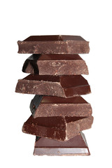 Stacked pieces of chocolate