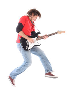 Playing electric guitar on air