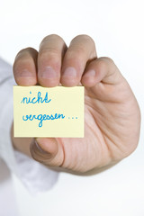 Posit nicht vergessen......