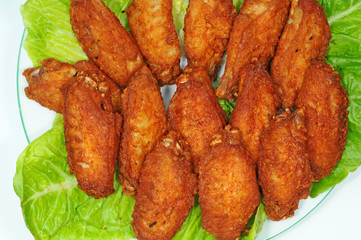 Serving of Fried Chicken Wings