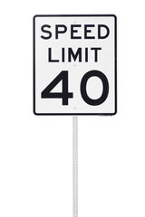 40 mph sign
