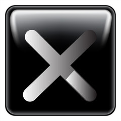 black close button vector