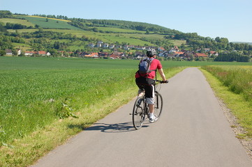 Radfahrer im Weserbergland
