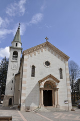 Fototapeta na wymiar Asiago kościół San Rocco góralskiej prowincji Vicenza, Wenecja Euganejska