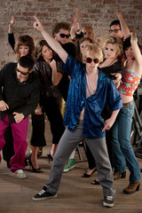 Obraz na płótnie Canvas Disco dancing pose