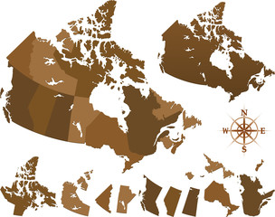 Canada map and provinces - 23263074