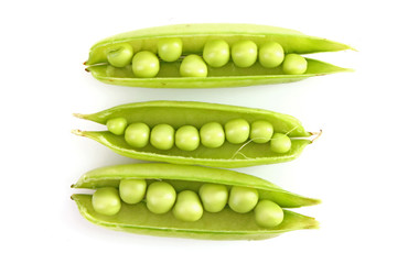 green pea isolated on white