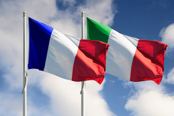 Bandiere italiana e francese