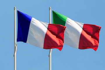 Bandiere italiana e francese