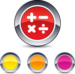 Obraz premium Calculate round button.