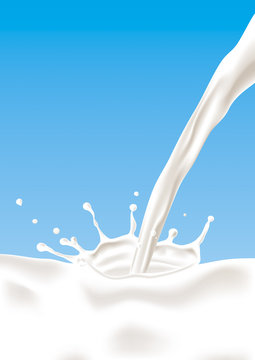 A splash of milk. Vector illustration.