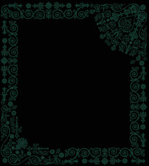 blue abstract frame decoration