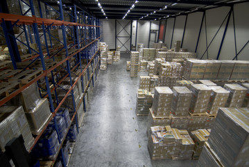 Warehouse overview cargo logistics