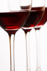 glasses of red wine