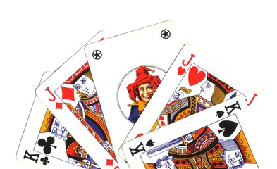 detail five playing cards