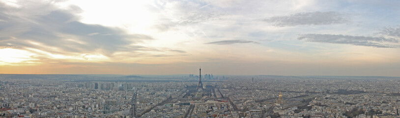 Fototapeta na wymiar Paris panorama with eiffel tower