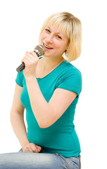 Girl with a microphone