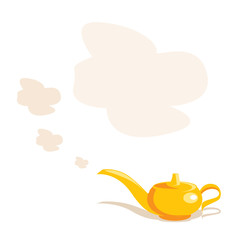 Magic lamp, vector illustration