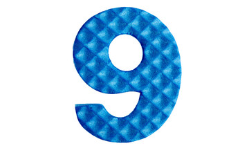 Number Puzzle Pieces on White Background .