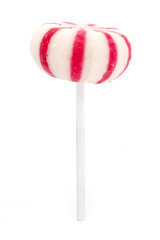 pink and white candy lollipop