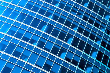 Blue abstract crop of modern office