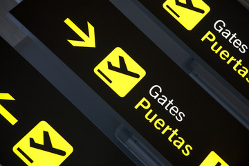 Airport Departure Gate Sign