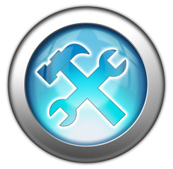 Glossy 3D effect button "Tools"