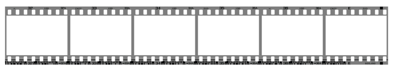 negative filmstrip frames