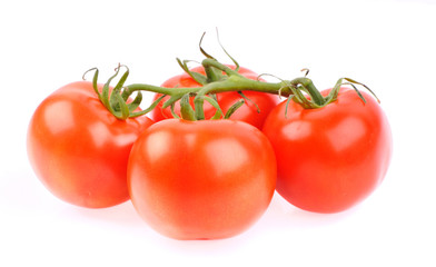 Nice bright isolate tomatoes on the white
