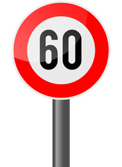 Tempo 60 - Verkehrszeichen