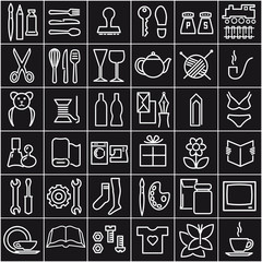 Piktogrammen Einzelhandel Weiß