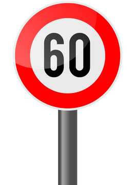 Tempo 60 - Verkehrszeichen