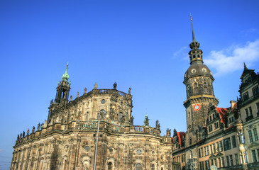 Fototapeta na wymiar Dresden - Hofkirche / Kathedrale