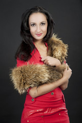 girl with long tailed fur