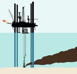 Poster oil deep sea pollution © Isaxar
