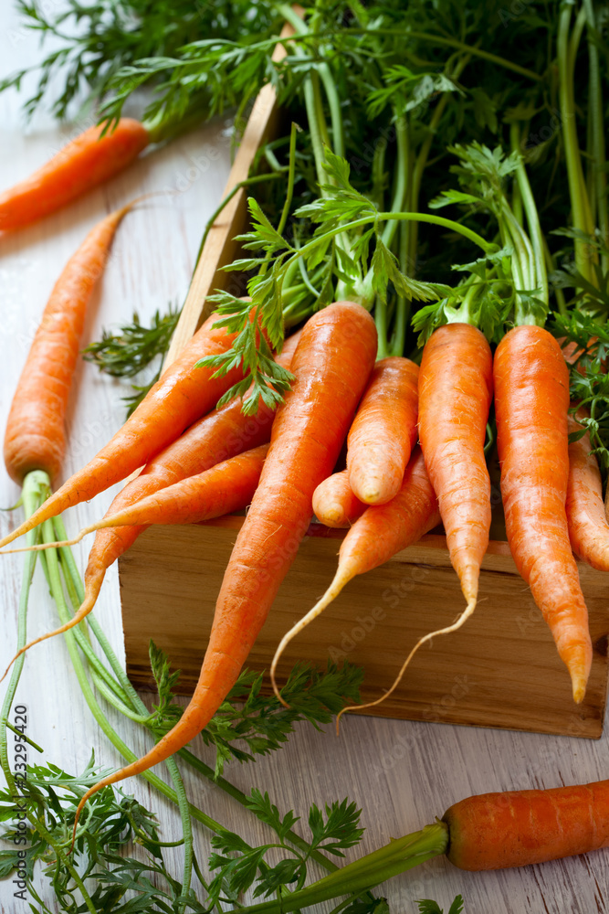 Wall mural carrots