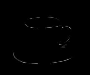 Silhouette black mug