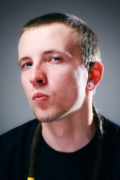 Young man thinking
