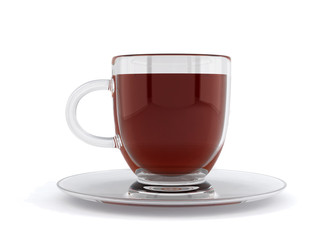 Cup of tea on a white background