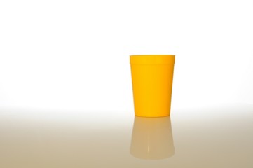 Yellow cup - isolated