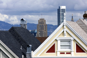 Fototapeta na wymiar Roofs of San Francisco
