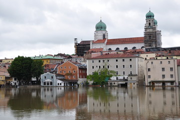 Hochwasser - Passau, Donau im Juni 2010