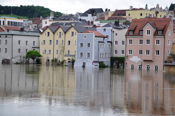 Hochwasser - Passau, Donau im Juni 2010