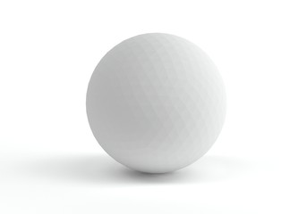 3d golf ball isolated on white